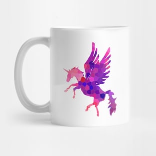 Pink Mosaic Pattern Unicorn Pegasus Mug